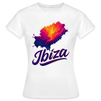 Île d’Ibiza Holiday Silhouette Cadeau d’été pour enterrement de vie de garçon - T-shirt Femme - blanc - Devant - AI Model Female 172 dark (172cm)
