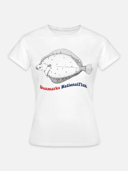 Dänemarks nationale Fisch-Rüben-Spaette - Frauen T-Shirt - Weiß