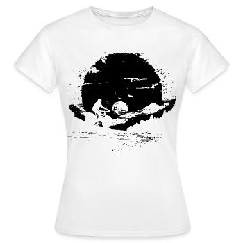 Croquis du cycliste - T-shirt Femme - blanc - Devant - AI Model Female 172 dark (172cm)