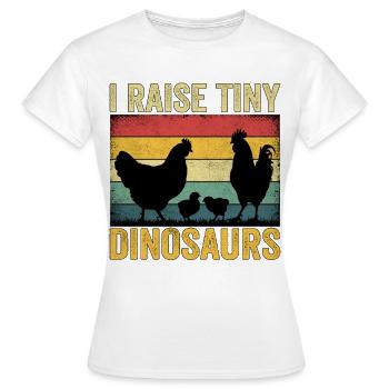 J’élève de minuscules dinosaures - T-shirt Femme - blanc - Devant - AI Model Female 172 dark (172cm)