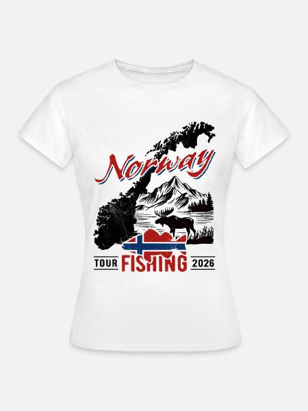 Norway Fishing Tour 2026 - Angler Geschenk - Frauen T-Shirt - Weiß
