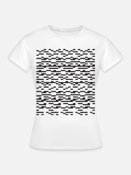 Noir Stripe pixeliges Glitch Grid - Frauen T-Shirt - Weiß