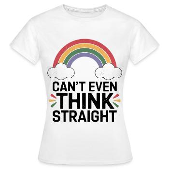 Regenbogen Wolken Jubel - Frauen T-Shirt - Weiß - Vorne - AI Model Female 172 dark (172cm)