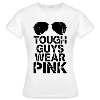 Les durs à cuire portent du rose - T-shirt Femme - blanc - Devant - AI Model Female 172 dark (172cm)