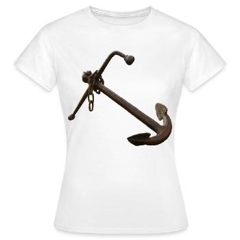 Ancre Nautique Rouillée - T-shirt Femme - blanc - Devant - AI Model Female 172 dark (172cm)