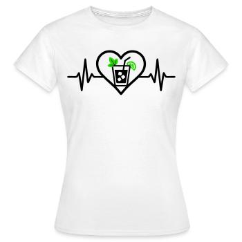 Cocktail apéritif Mojito Heart - T-shirt Femme - blanc - Devant - AI Model Female 172 dark (172cm)