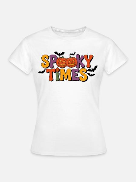 Spooky Times Halloween Pumpkins - Frauen T-Shirt - Weiß