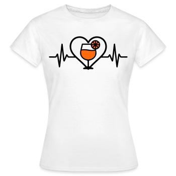 Spritz Heart Cocktail Apéritif - T-shirt Femme - blanc - Devant - AI Model Female 172 dark (172cm)