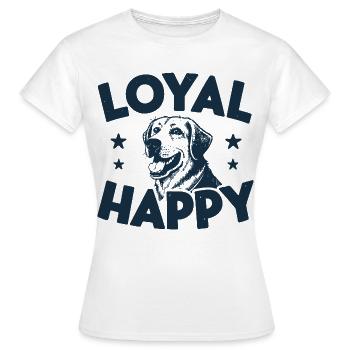 Toutou Loyal et Joyeux - T-shirt Femme - blanc - Devant - AI Model Female 172 dark (172cm)