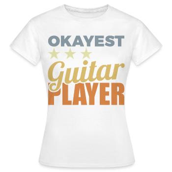 Guitariste moyen - T-shirt Femme - blanc - Devant - AI Model Female 172 dark (172cm)