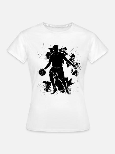 Basketballspieler Skizze - Frauen T-Shirt - Weiß