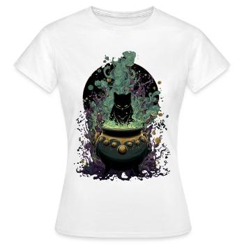 Potion Master Cat Magical Design - Women's T-Shirt - white - Front - AI Model Female 172 dark (172cm)