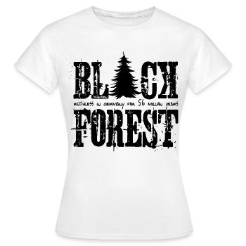 Black Forest – Brutal Wild German Nature Design - Frauen T-Shirt - Weiß - Vorne - AI Model Female 172 dark (172cm)