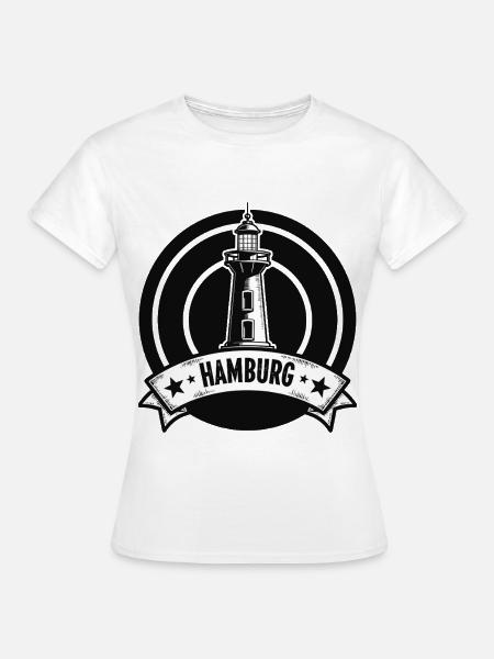 Leuchtturm Hamburg - Frauen T-Shirt - Weiß