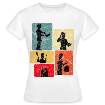 Cuisinier Cuisinier Cuisinier - T-shirt Femme - blanc - Devant - AI Model Female 172 dark (172cm)