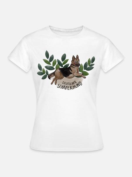 Deutscher Schäferhund Botanika - Frauen T-Shirt - Weiß