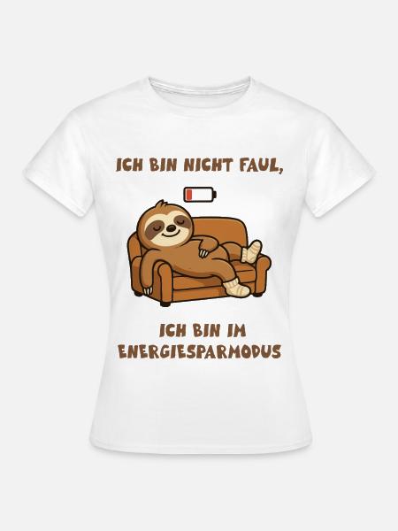 Faultier Energiesparmodus Design - Frauen T-Shirt - Weiß