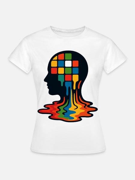 Mosaik-Geist-Kernschmelze - Frauen T-Shirt - Weiß