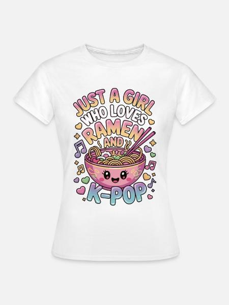 K-Pop Ramen Mädchen Motiv - Frauen T-Shirt - Weiß