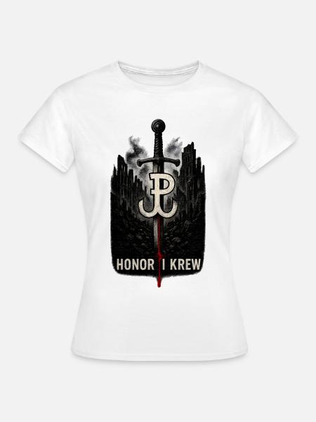 Honor i Krew Art de la résistance polonaise - T-shirt Femme - blanc