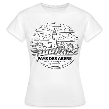 Pays des Abers Gift Souvenir Travel Headlights - Women's T-Shirt - white - Front - AI Model Female 172 dark (172cm)