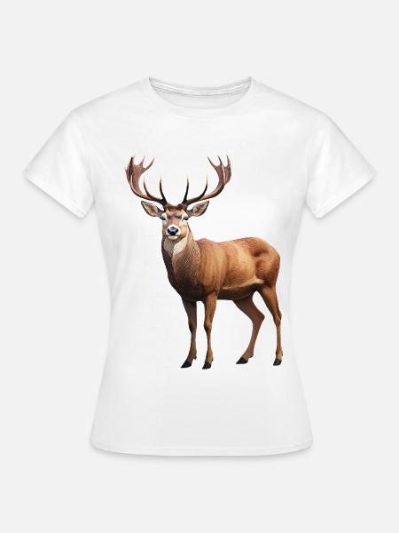Hirsch - Frauen T-Shirt - Weiß