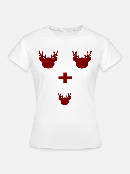 BABY VERKÜNDEN WINTER RENTIERE - Frauen T-Shirt - Weiß
