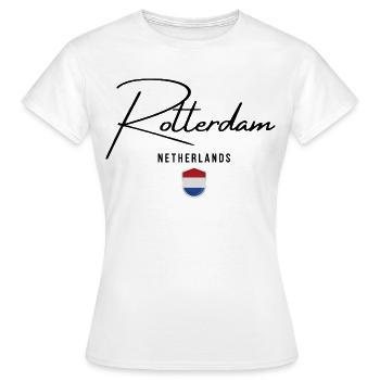 Rotterdam, Niederlande, ich liebe Rotterdam - Frauen T-Shirt - Weiß - Vorne - AI Model Female 172 dark (172cm)