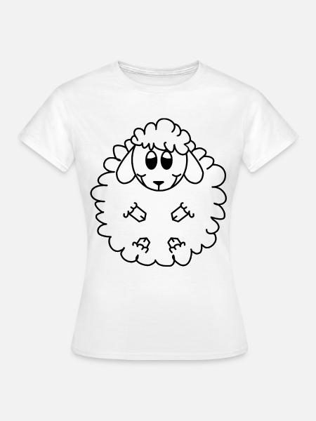Mouton mérinos - T-shirt Femme - blanc
