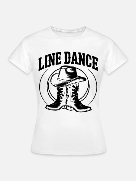 Line Dance Motiv - Frauen T-Shirt - Weiß