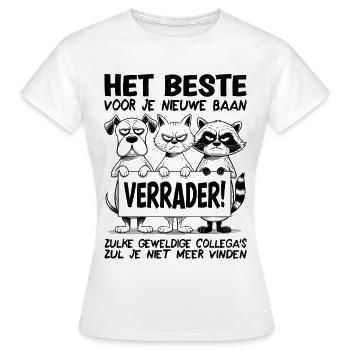 Nouveau travail Cadeau d’adieu Collègue d’adieu - T-shirt Femme - blanc - Devant - AI Model Female 172 dark (172cm)