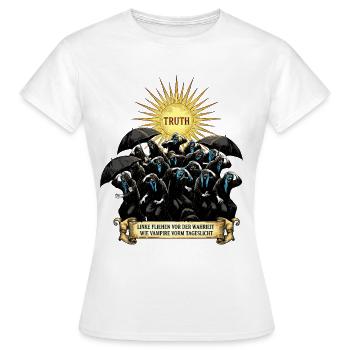 Les vampires évitent la satire légère - T-shirt Femme - blanc - Devant - AI Model Female 172 dark (172cm)