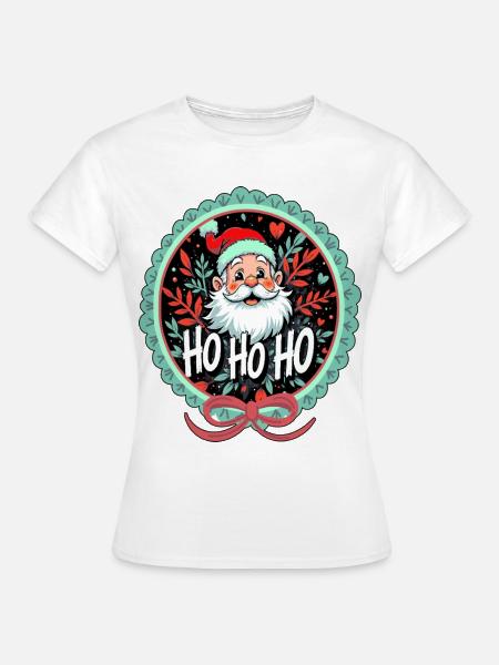Weihnachtsmann Ho Ho Ho Ornament - Frauen T-Shirt - Weiß