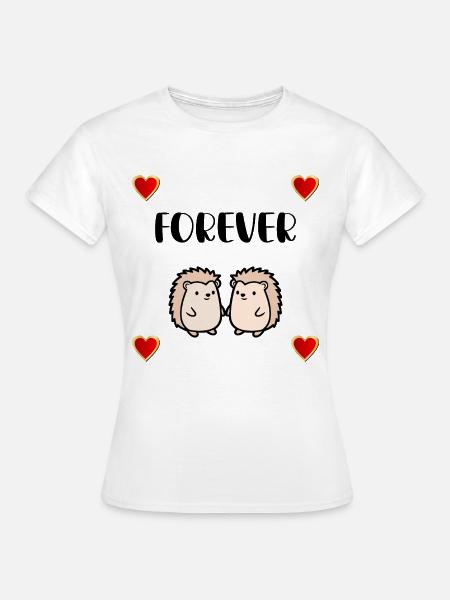 Igel Liebe für immer - Frauen T-Shirt - Weiß