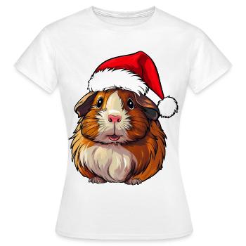 Cochons d'Inde de Noël - T-shirt Femme - blanc - Devant - AI Model Female 172 dark (172cm)