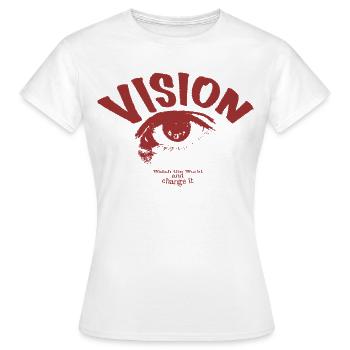 Vision Auge Streetwear - Frauen T-Shirt - Weiß - Vorne - AI Model Female 172 dark (172cm)