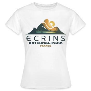 Nationalpark Écrins Französische Alpen Gletscher - Frauen T-Shirt - Weiß - Vorne - AI Model Female 172 dark (172cm)