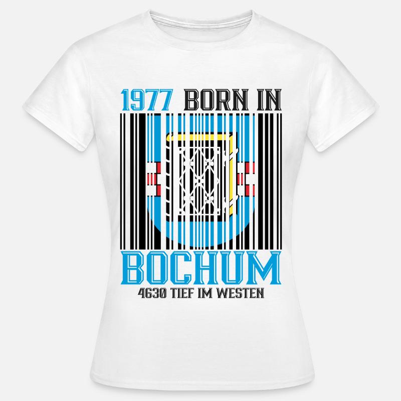 Code-barres Bouclier de Bochum 1977 - T-shirt Femme - blanc