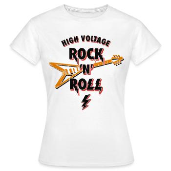 RocknRoll haute tension - T-shirt Femme - blanc - Devant - AI Model Female 172 dark (172cm)