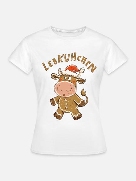 LebKUHchen – Weihnachten Kuh Weihnachtsmotiv - Frauen T-Shirt - Weiß