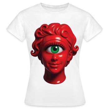 CYCLOP WOMAN - nice people - Women's T-Shirt - white - Front - AI Model Female 172 dark (172cm)