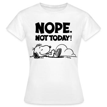 Nope not today funny lazy Dog - Frauen T-Shirt - Weiß - Vorne - AI Model Female 172 dark (172cm)