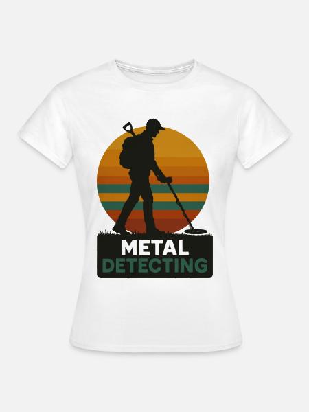Metall-Entdeckungs-Schatzsuche-Abenteuer - Frauen T-Shirt - Weiß