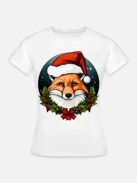 Weihnachten Fuchs - Frauen T-Shirt - Weiß