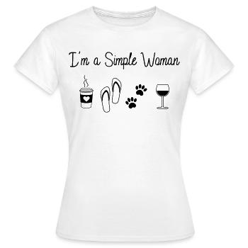 Simple Woman - Frauen T-Shirt - Weiß - Vorne - AI Model Female 172 dark (172cm)