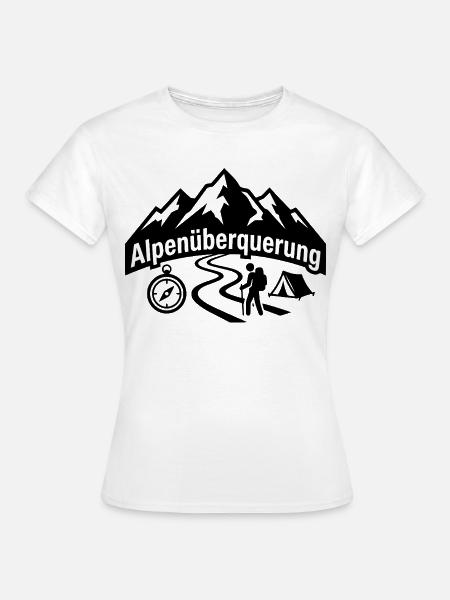 Alpenüberquerung - Frauen T-Shirt - Weiß