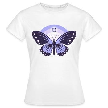 Papillon Lilas mignon - T-shirt Femme - blanc - Devant - AI Model Female 172 dark (172cm)