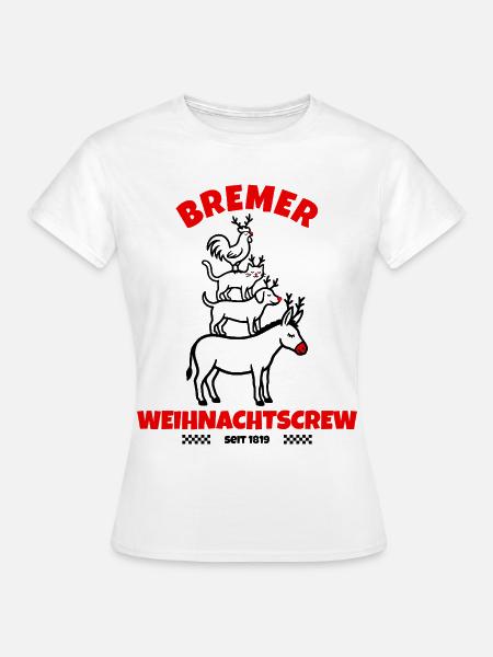 Bremer Stadtmusikanten – Weihnachtsedition Bremen - Frauen T-Shirt - Weiß