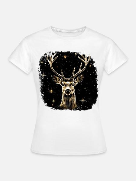 Schöner Hirsch - Frauen T-Shirt - Weiß
