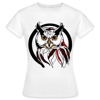 Oiseau de nuit - T-shirt Femme - blanc - Devant - AI Model Female 172 dark (172cm)